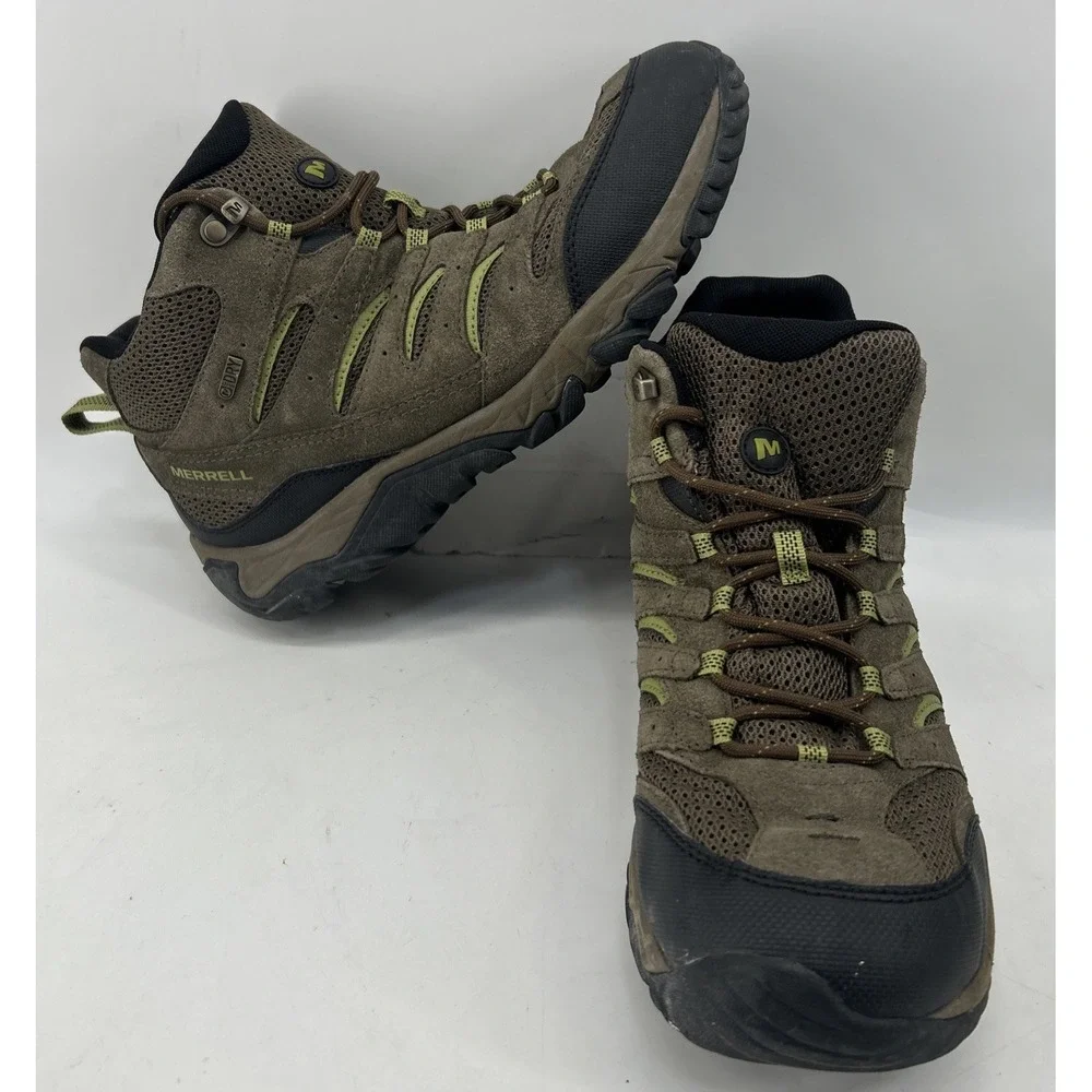 Merrell White Pine Mid Ventilator Hiking Boots J09561 DRY Waterproof Olive 11.5